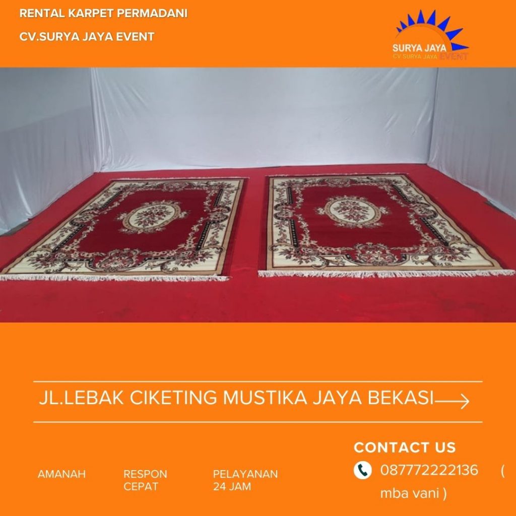 Sewa Karpet Permadani Merah Harga Murah Di Jakarta Bekasi