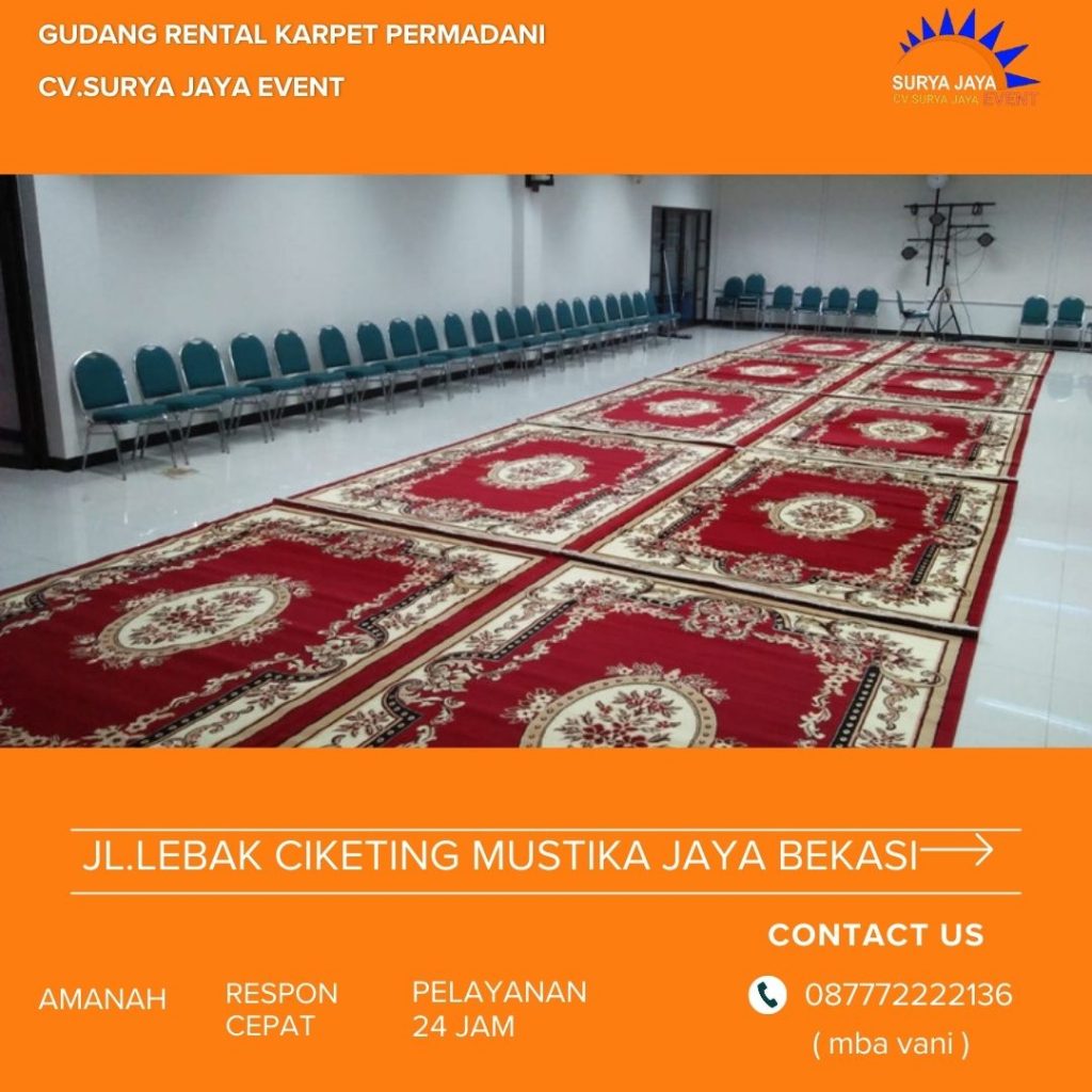 Sewa Karpet Permadani Merah Harga Murah Di Jakarta Bekasi