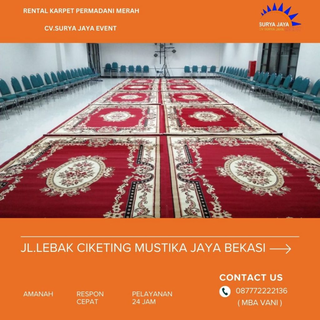 Sewa Karpet Permadani Merah Harga Murah Di Jakarta Bekasi