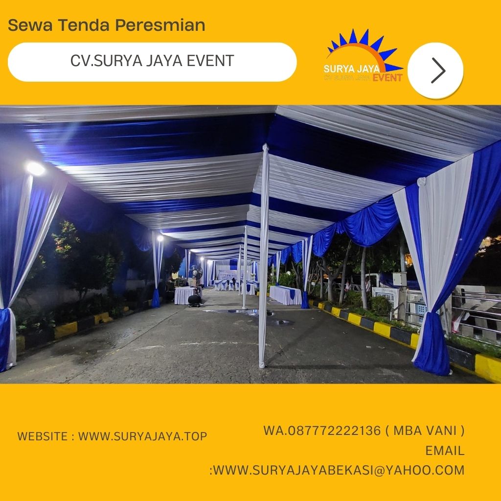 Menyewakan Tenda Peresmian Berikut Meja Kursi di Jakarta