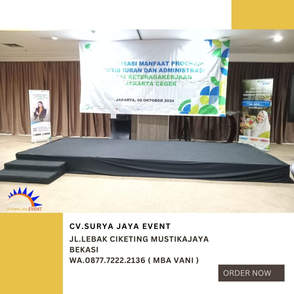Rental Panggung Stage Karpet Hitam Area Jakarta