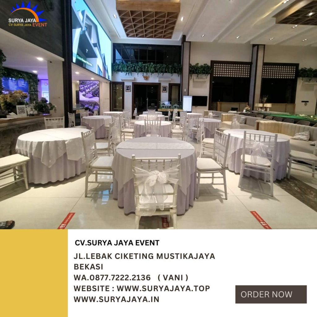 Jasa Sewa Meja Bundar Dan Kursi Tiffany Putih Jakarta