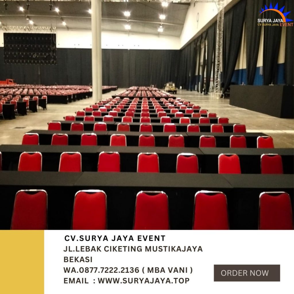 Sewa Kursi Cross Back, Meja Ibm Dan Kain Hitam Setu Bekasi