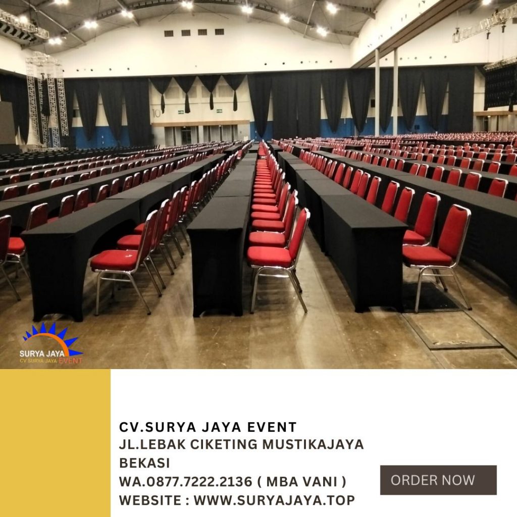 Sewa Kursi Cross Back, Meja Ibm Dan Kain Hitam Setu Bekasi