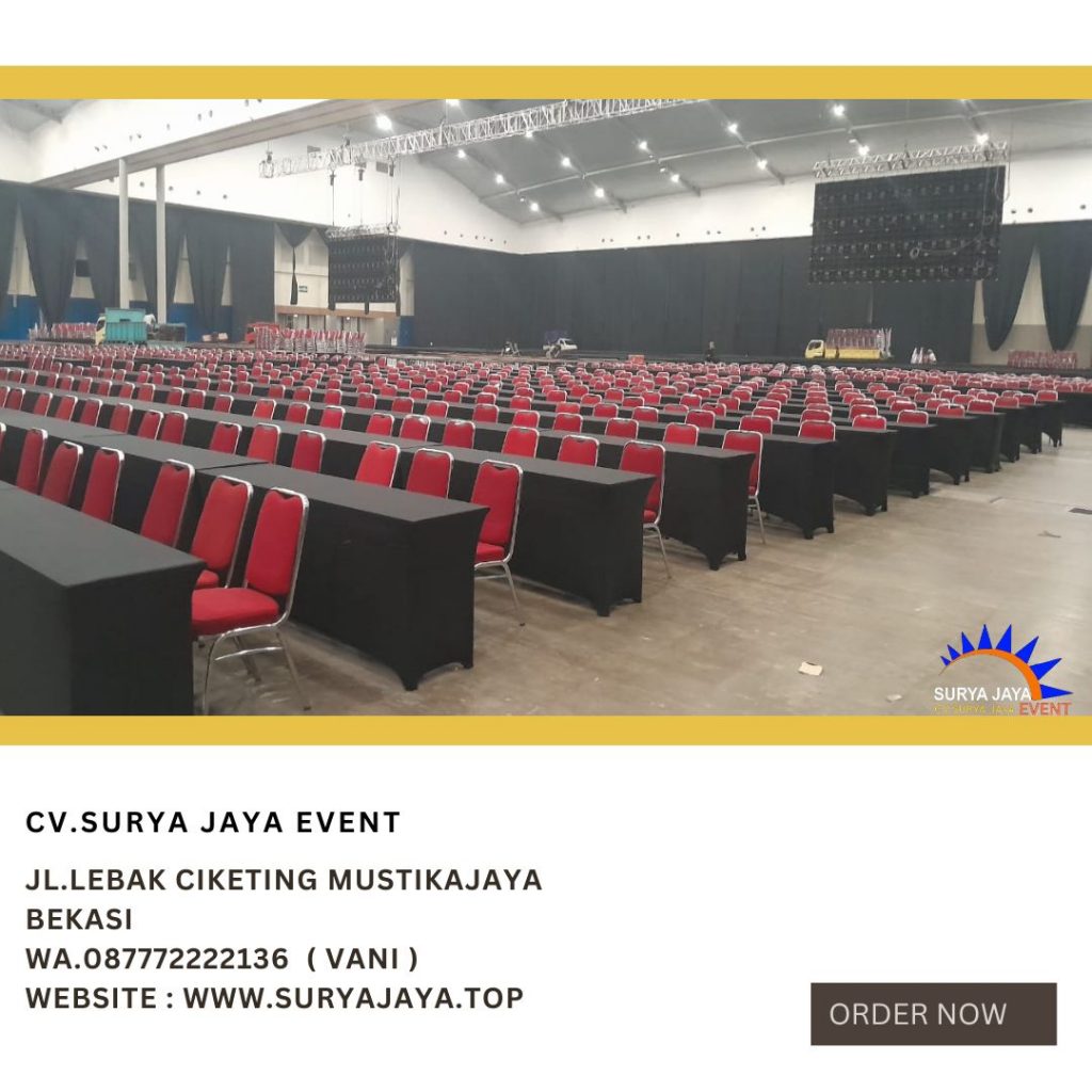 Sewa Kursi Cross Back, Meja Ibm Dan Kain Hitam Setu Bekasi