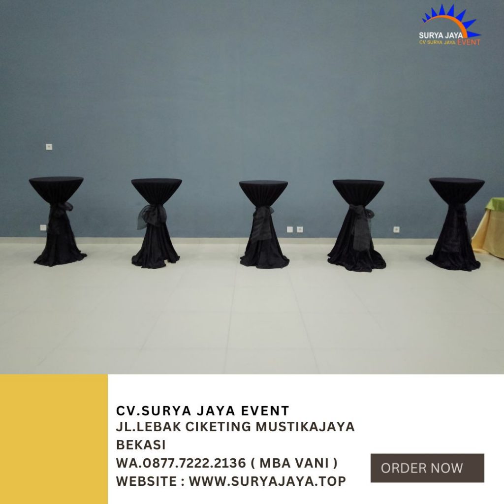 Sewa Meja Barstool Cover Hitam Di Jakarta Harga Murah