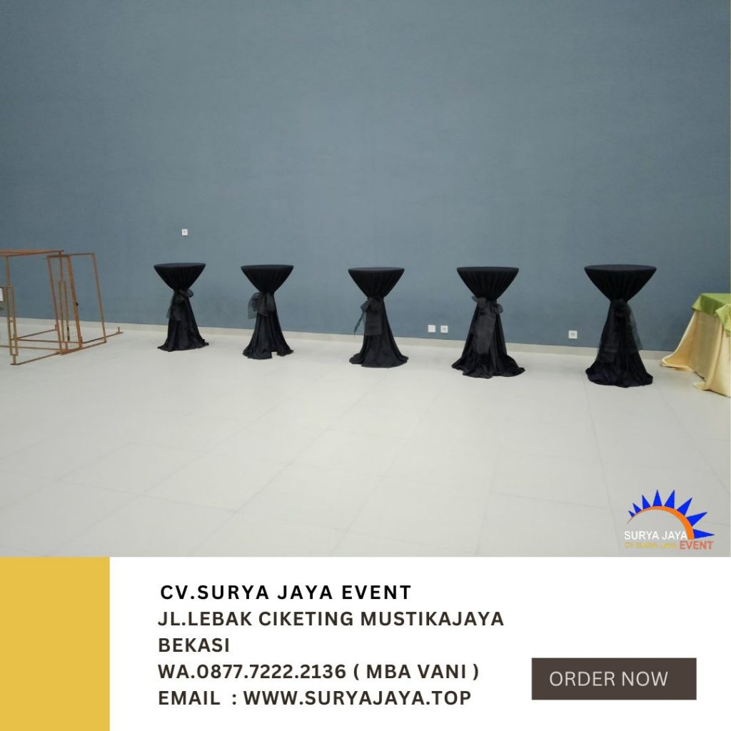 Sewa Meja Barstool Cover Hitam Di Jakarta Harga Murah