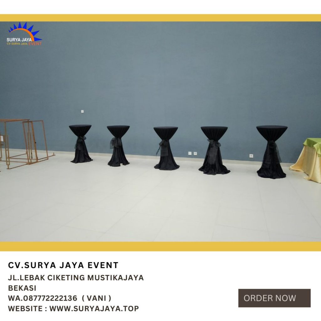 Sewa Meja Barstool Cover Hitam Di Jakarta Harga Murah