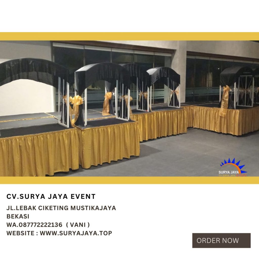 Sewa Meja Gubukan Prasmanan Full Cover di Jakarta