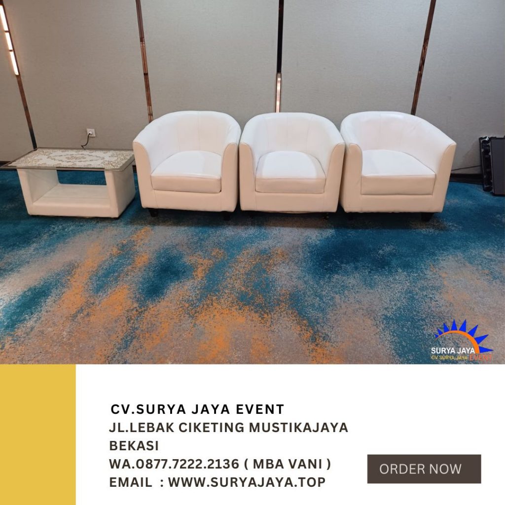 Sewa Sofa Kotak, Oval, Scandinavian, Queen Putih di Jakarta