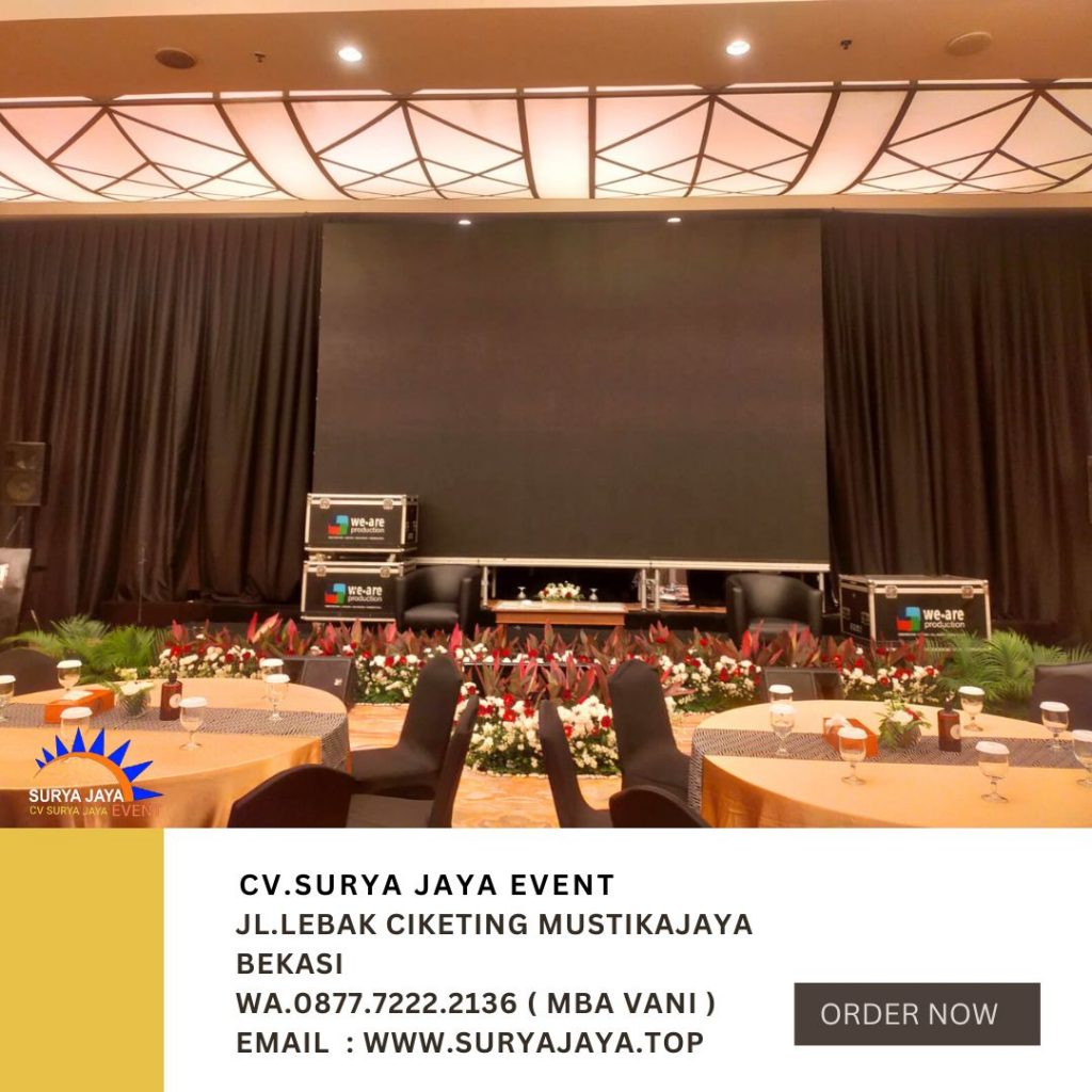 Sewa Tirai Hitam Tinggi 7m Hotel Tribrata Jakarta