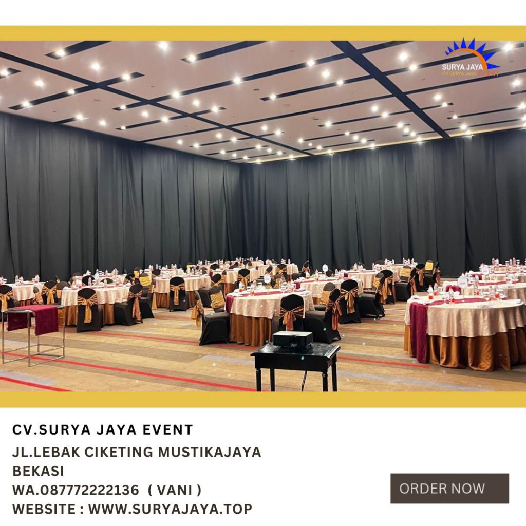 Sewa Tirai Hitam Tinggi 7m Hotel Tribrata Jakarta