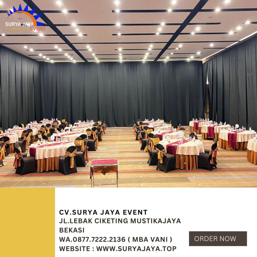 Sewa Tirai Hitam Tinggi 7m Hotel Tribrata Jakarta