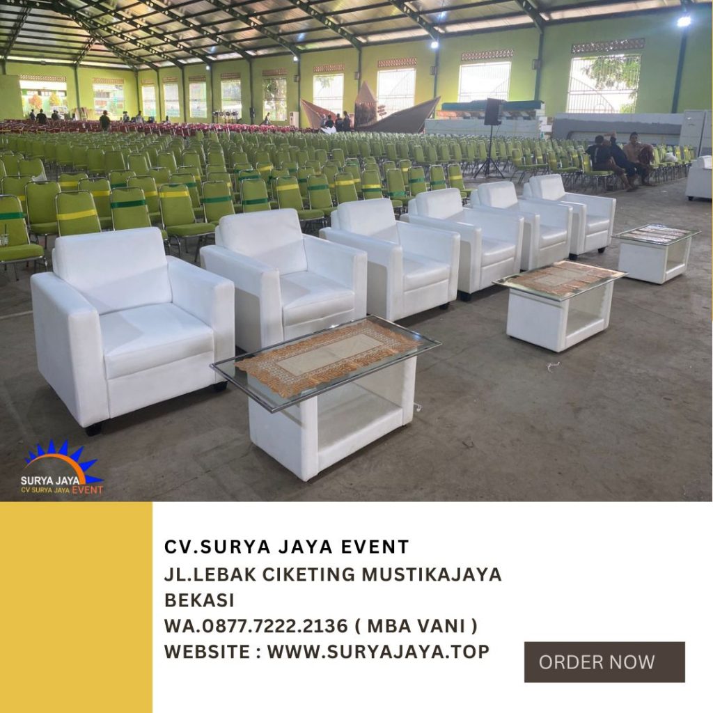 Rental Sofa Double Dan Single Putih di jakpus