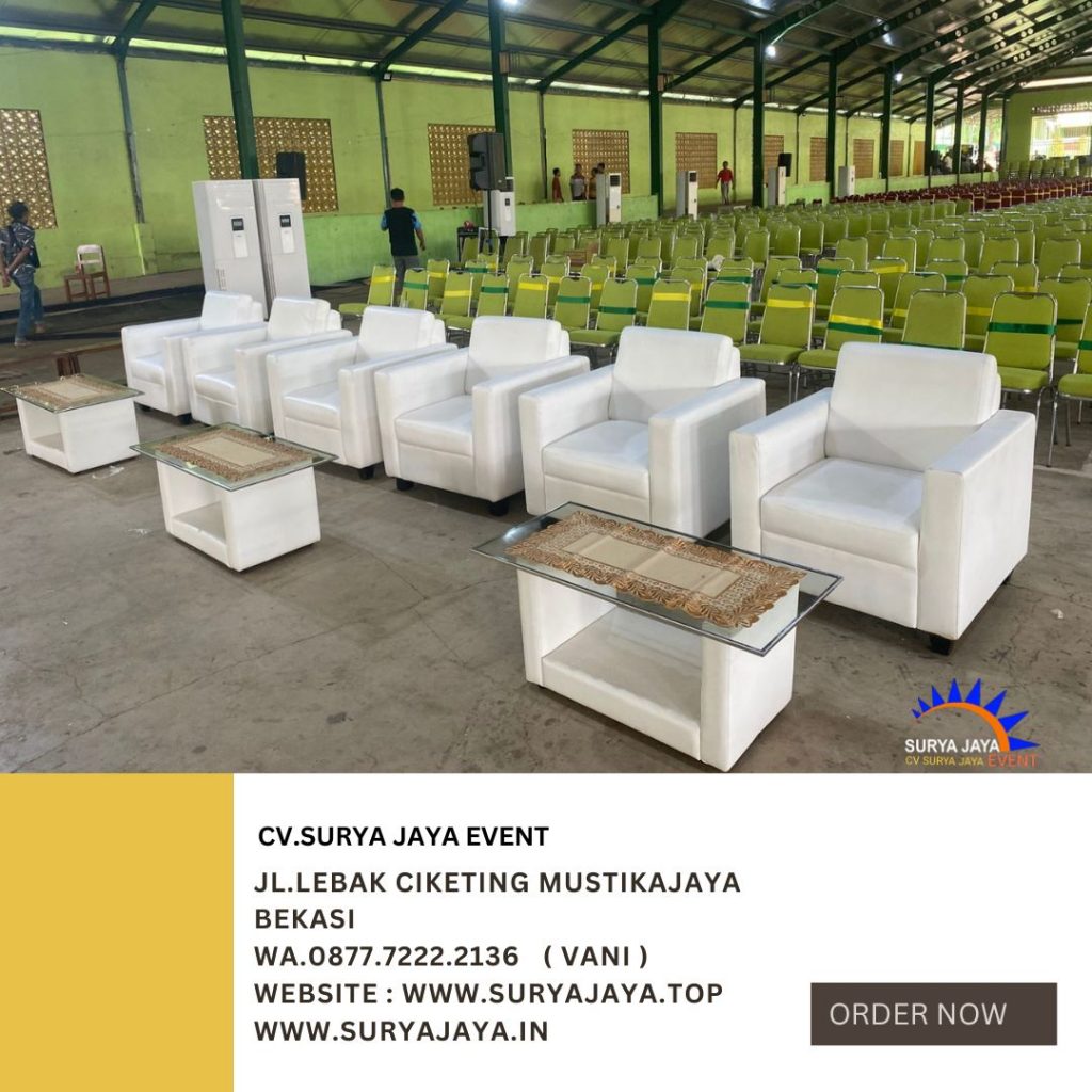 Rental Sofa Double Dan Single Putih di jakpus