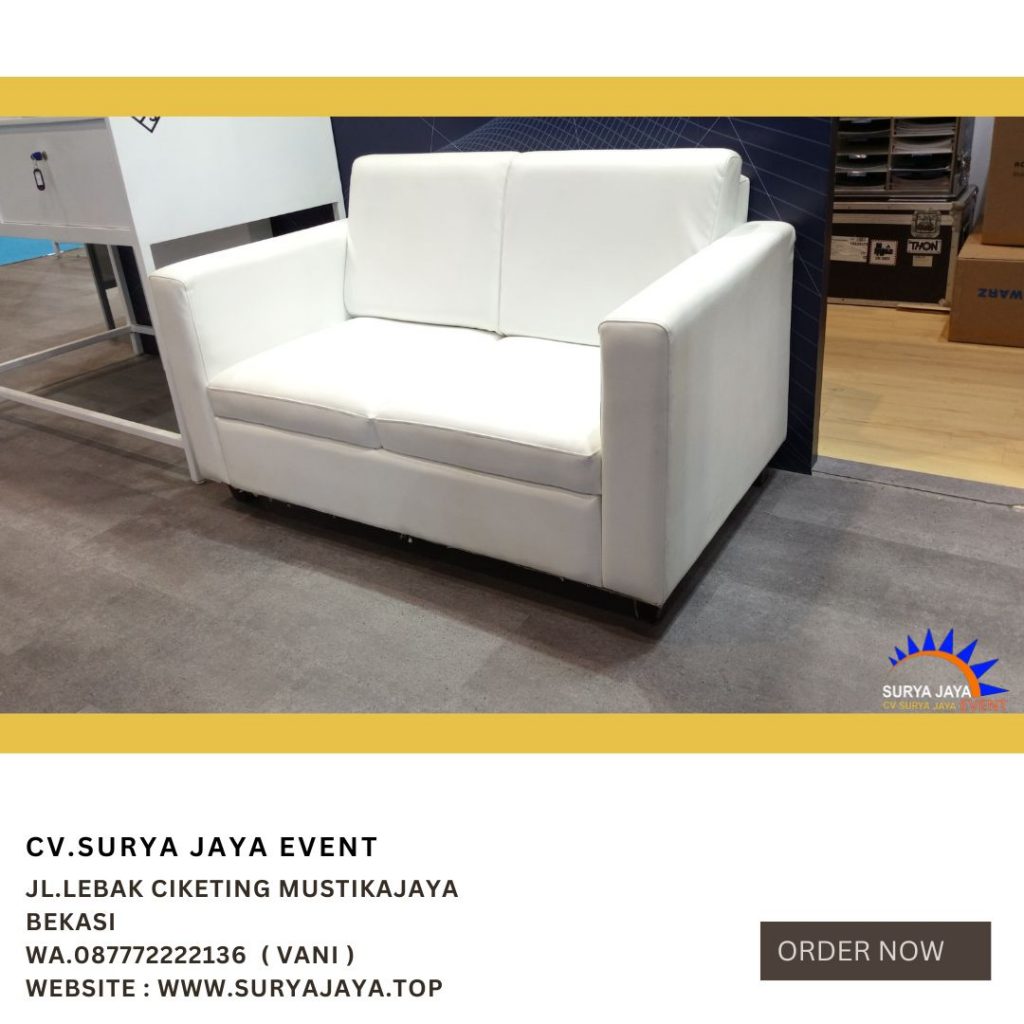 Rental Sofa Double Dan Single Putih di jakpus