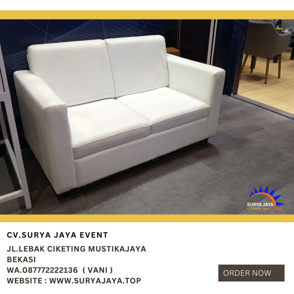 Rental Sofa Double Dan Single Putih di jakpus