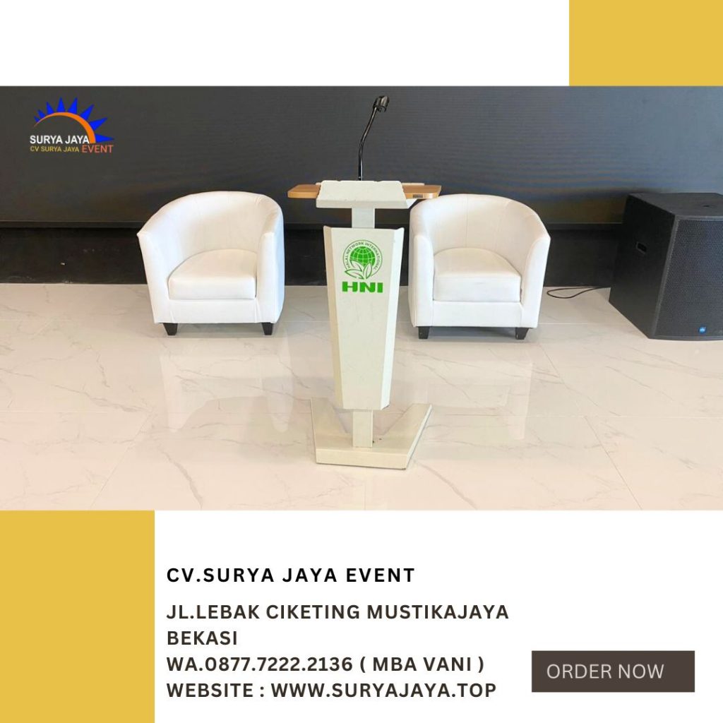 Rental Sofa Oval Putih Set Meja Kaca Vip Jakarta