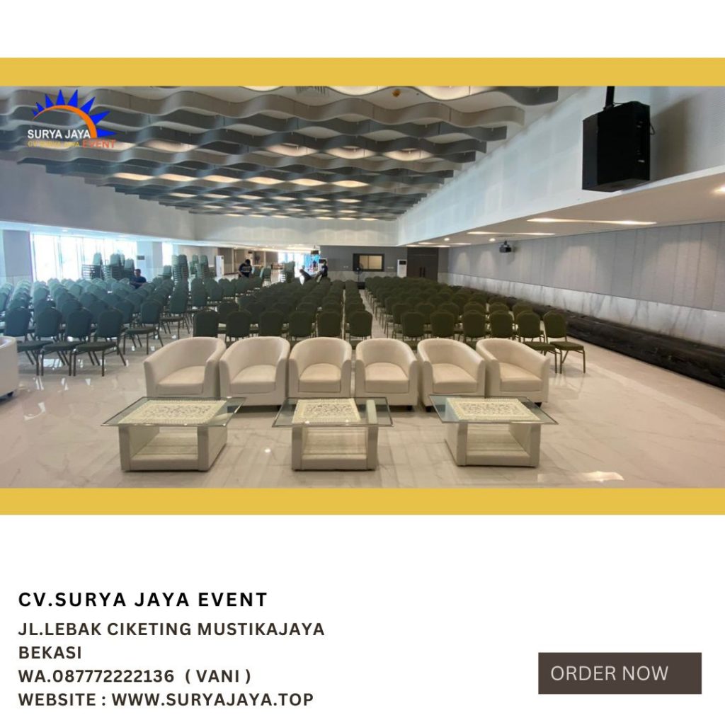 Rental Sofa Oval Putih Set Meja Kaca Vip Jakarta