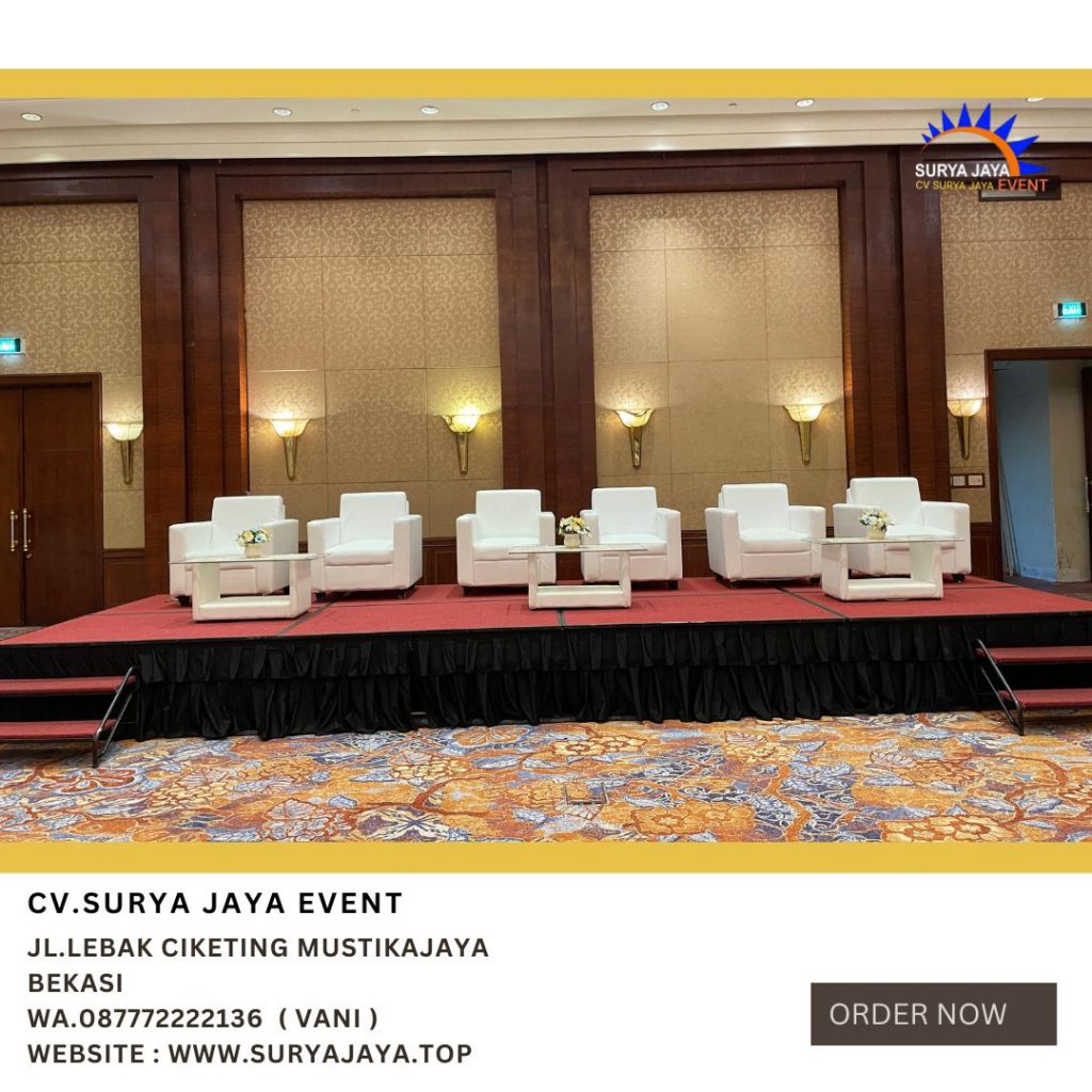 Rental Sofa Putih Single Dan Meja Vip Kaca Di Jakarta