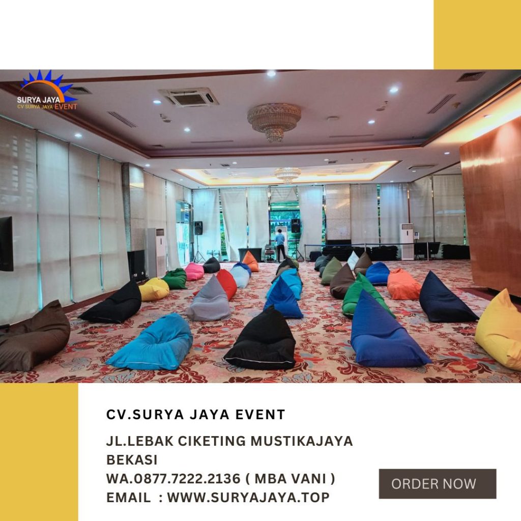 Sewa Bean Bag Warna Warni Type Kerucut Di Jakarta
