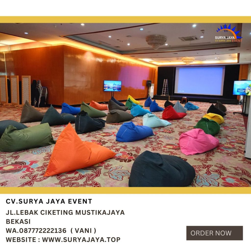Sewa Bean Bag Warna Warni Type Kerucut Di Jakarta