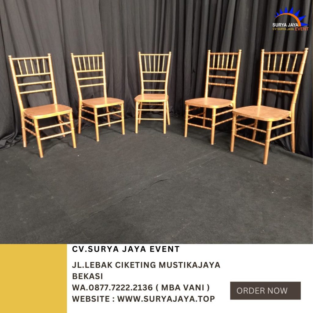 Sewa Kursi VIP Type Tiffany Kayu di Jakarta