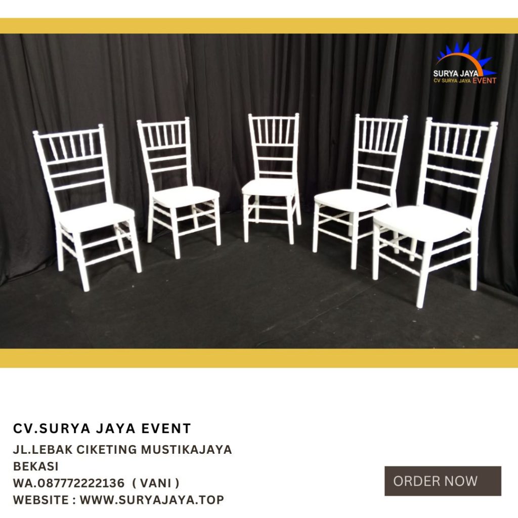 Sewa Kursi VIP Type Tiffany Kayu di Jakarta