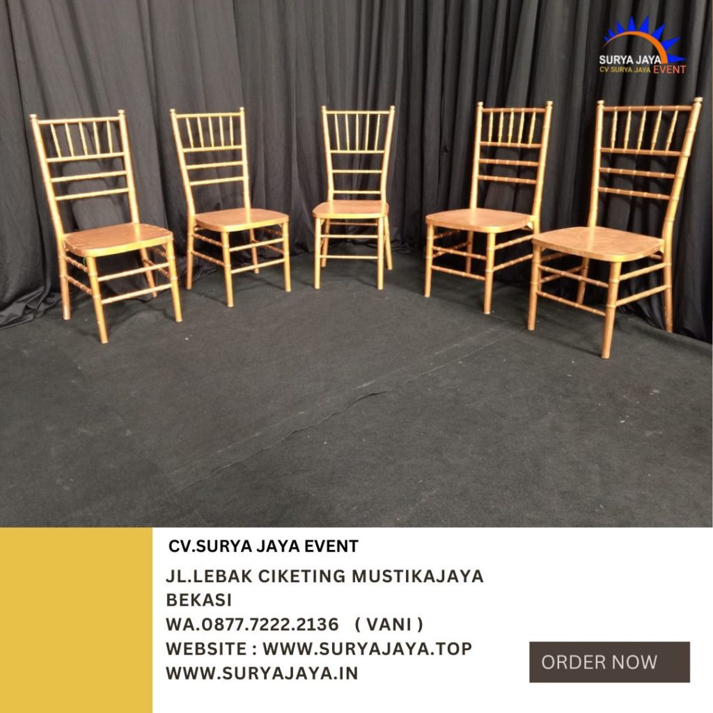 Sewa Kursi VIP Type Tiffany Kayu di Jakarta