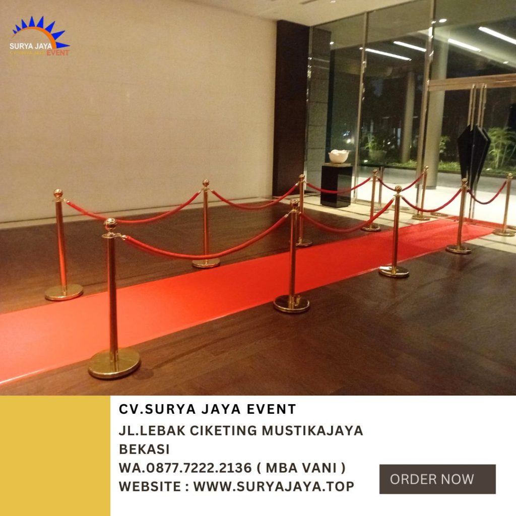 Rental Tiang Antrian Tali Bludru Merah Dan Karpet Merah Di Jakarta