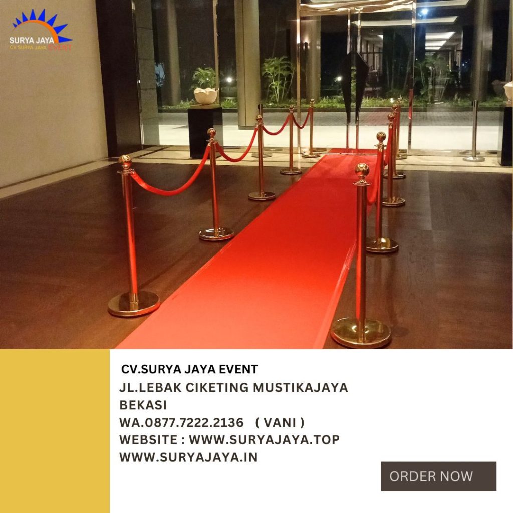 Rental Tiang Antrian Tali Bludru Merah Dan Karpet Merah Di Jakarta