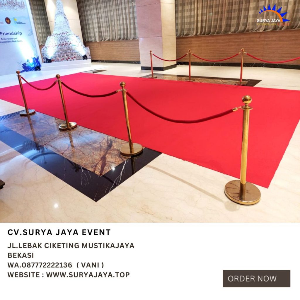 Rental Tiang Antrian Tali Bludru Merah Dan Karpet Merah Di Jakarta