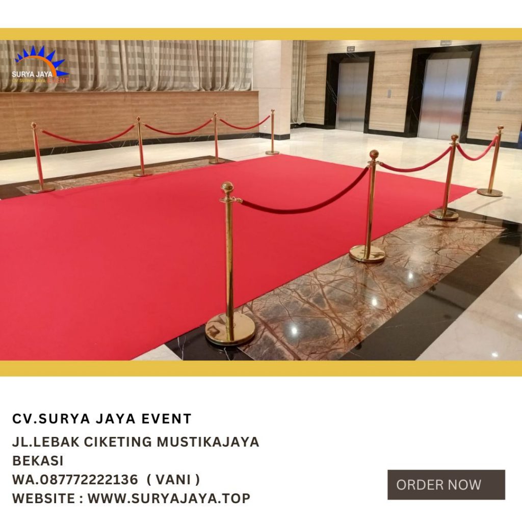 Rental Tiang Antrian Tali Bludru Merah Dan Karpet Merah Di Jakarta