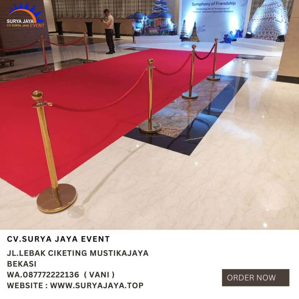 Rental Tiang Antrian Tali Bludru Merah Dan Karpet Merah Di Jakarta