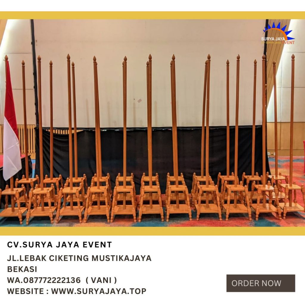 Rental Tiang Bendera VIP Kayu Jakarta