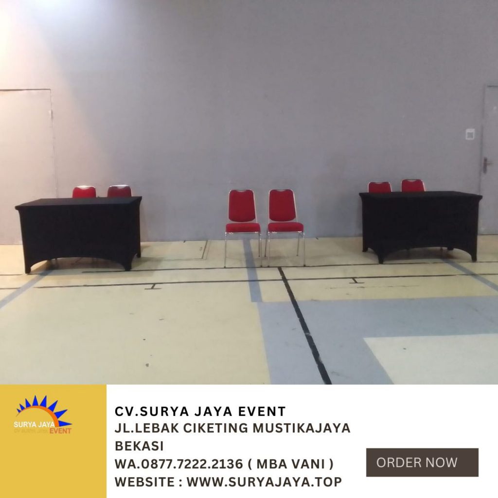Sewa Meja Kotak HPL Dan Kursi Susun Stainless Jakarta