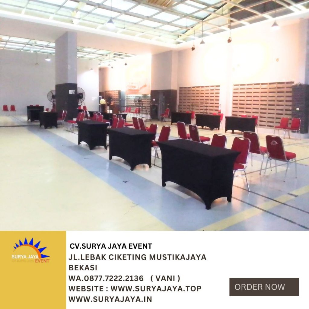 Sewa Meja Kotak HPL Dan Kursi Susun Stainless Jakarta