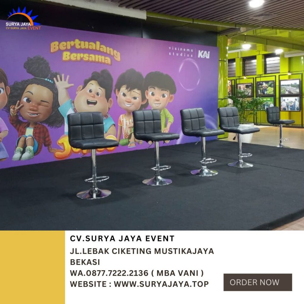 Rental Barstool Dan Flooring Karpet Hitam jakarta