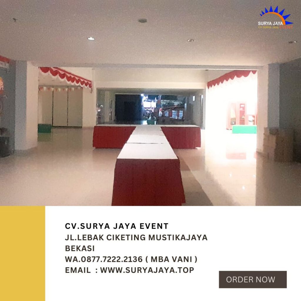 Rental Meja Kotak Setting Letter T Rawamangun Jakarta Timur