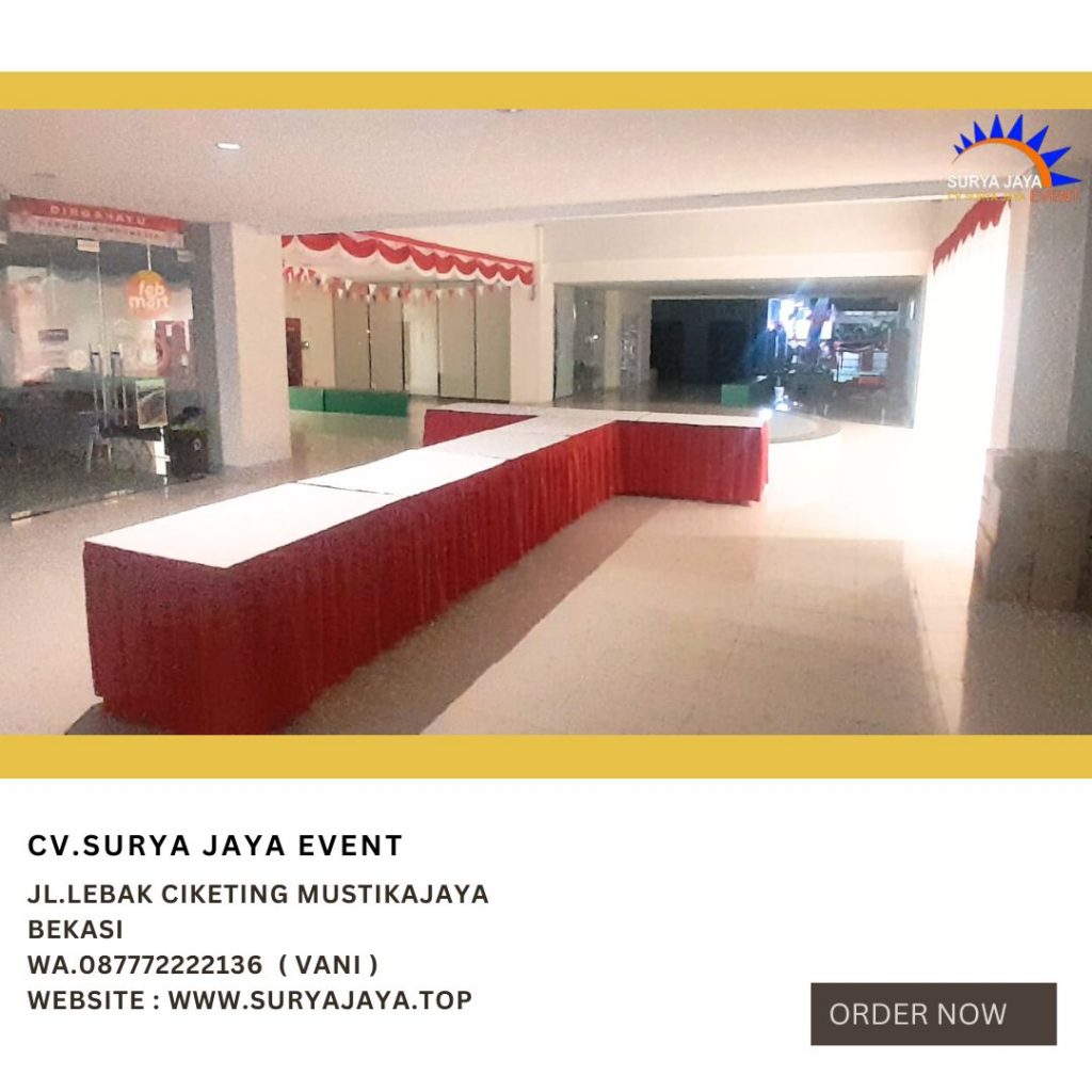 Rental Meja Kotak Setting Letter T Rawamangun Jakarta Timur