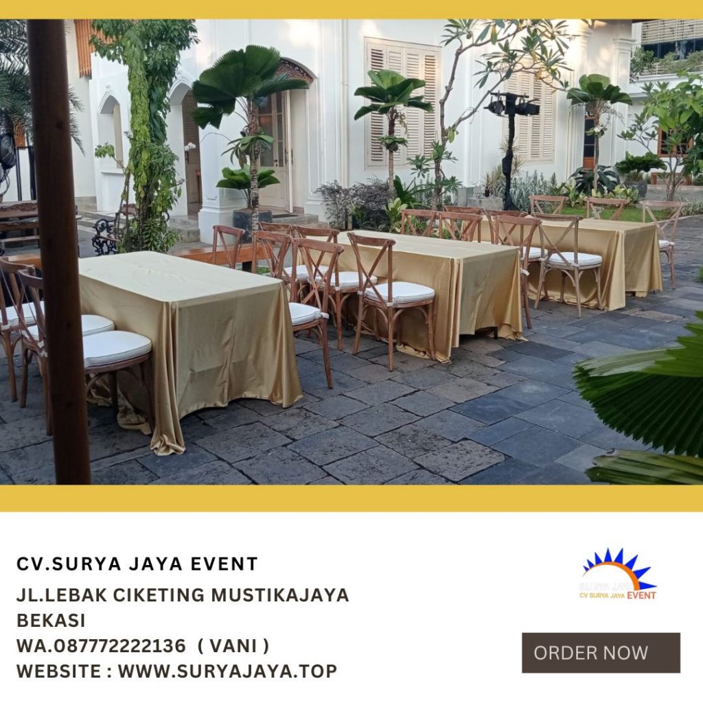 Sewa Kursi VIP Cross Back Kayu Jati jakarta