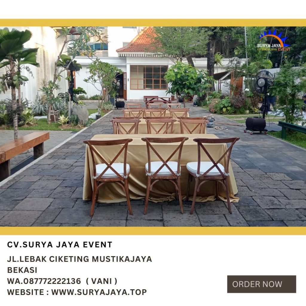 Sewa Kursi VIP Cross Back Kayu Jati jakarta