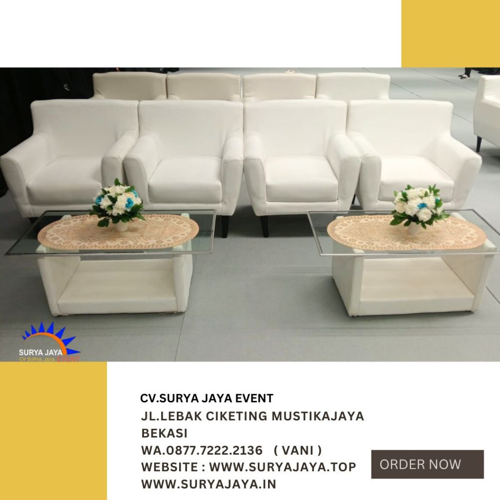Sewa Sofa Scandinavian Set Meja Kaca VIP Di Jakarta Free Ongkir