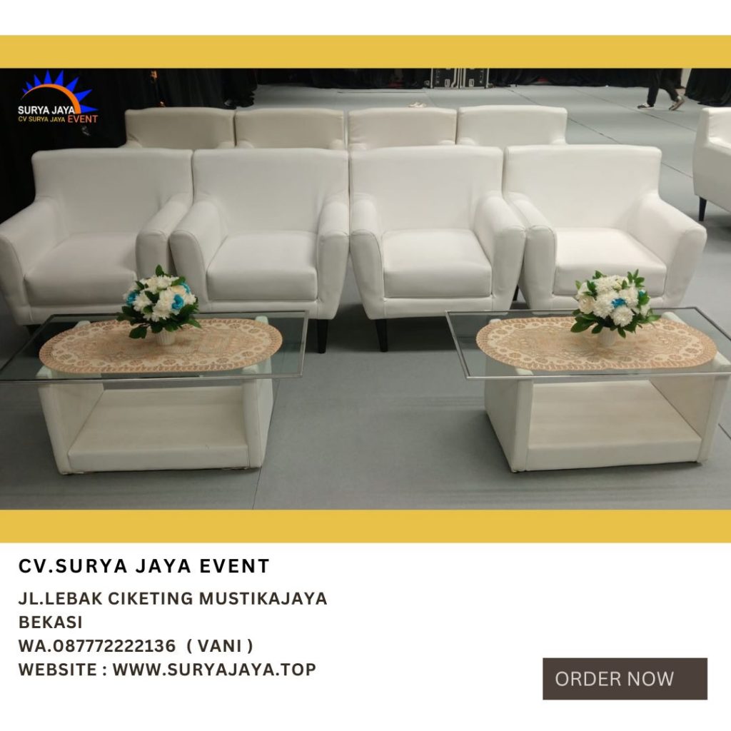 Sewa Sofa Scandinavian Set Meja Kaca VIP Di Jakarta Free Ongkir