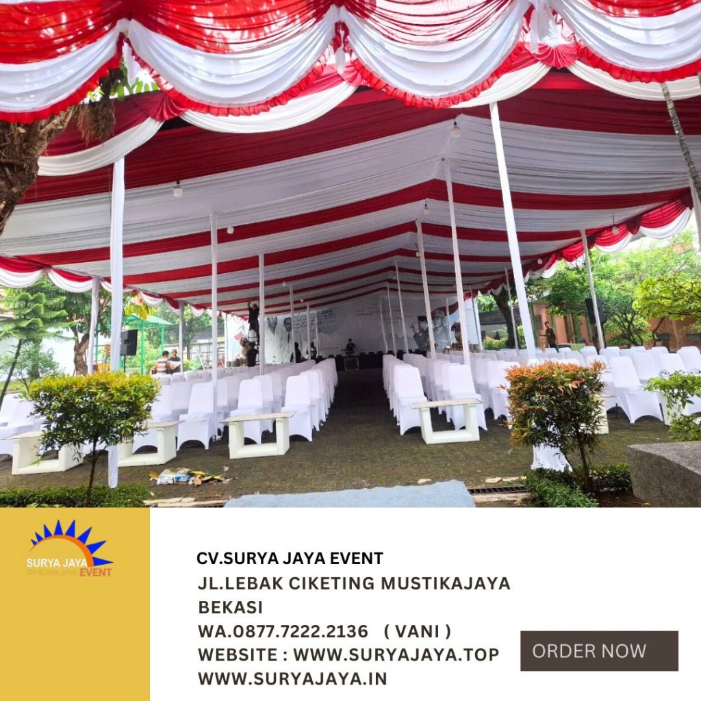 Sewa Tenda Merah Putih, Meja, Kursi, Panggung Dan Backdrop jakarta