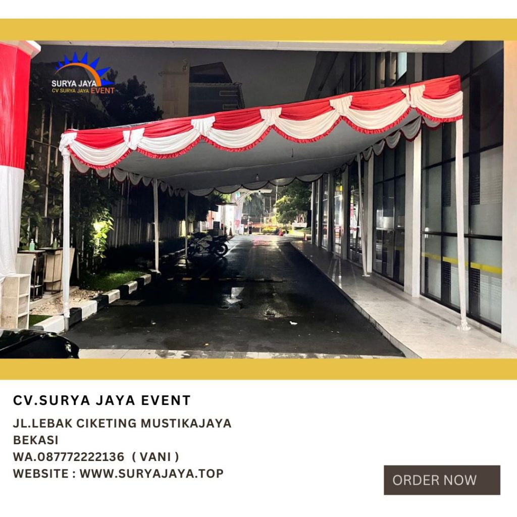 Sewa Tenda Merah Putih, Meja, Kursi, Panggung Dan Backdrop jakarta