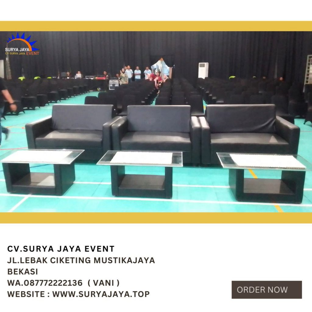 Jasa Sewa Sofa Single, Double Dan Triple Hitam Putih Jakarta