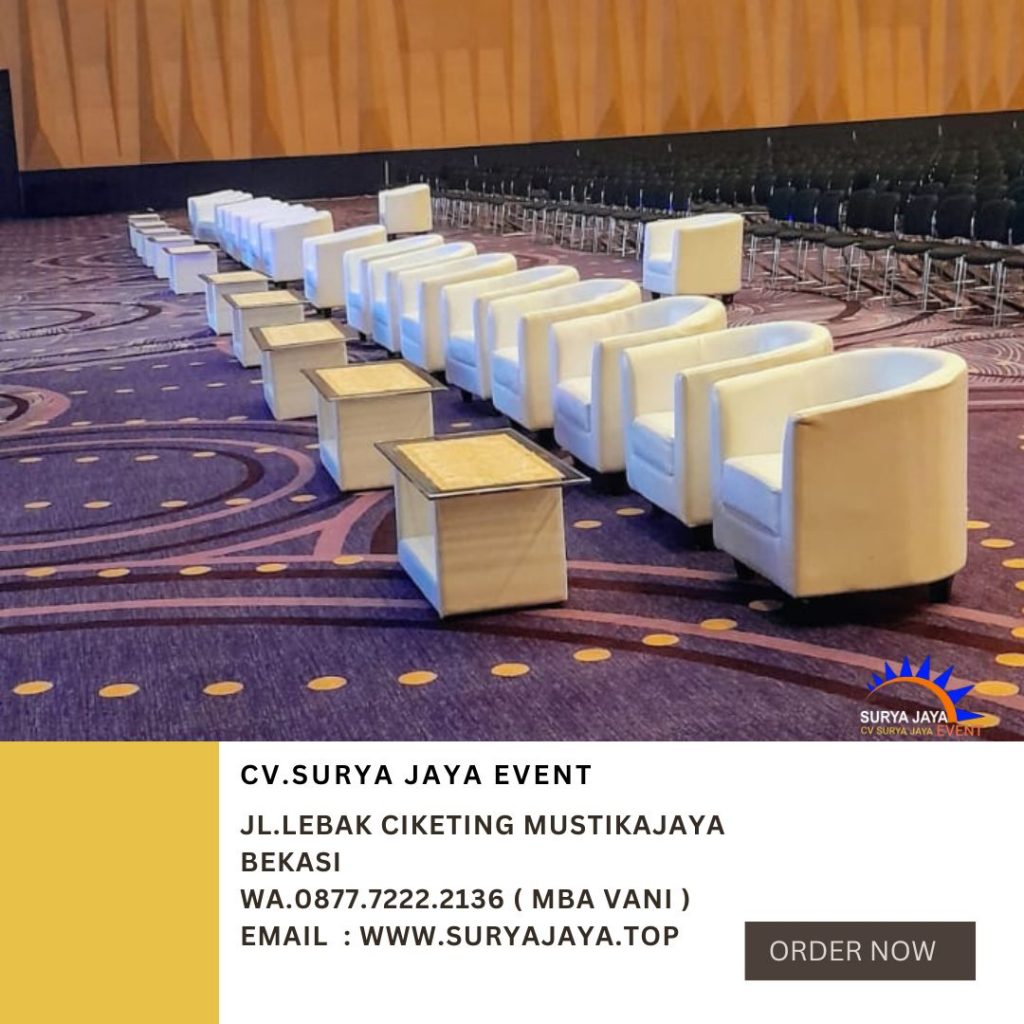 Pusat Sewa Sofa Type Oval Single Warna Putih Jakarta