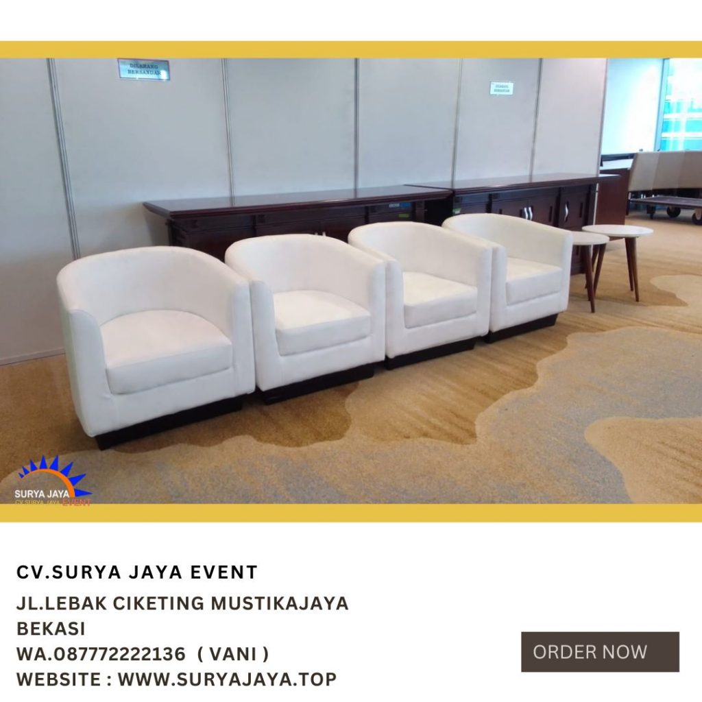 Pusat Sewa Sofa Type Oval Single Warna Putih Jakarta