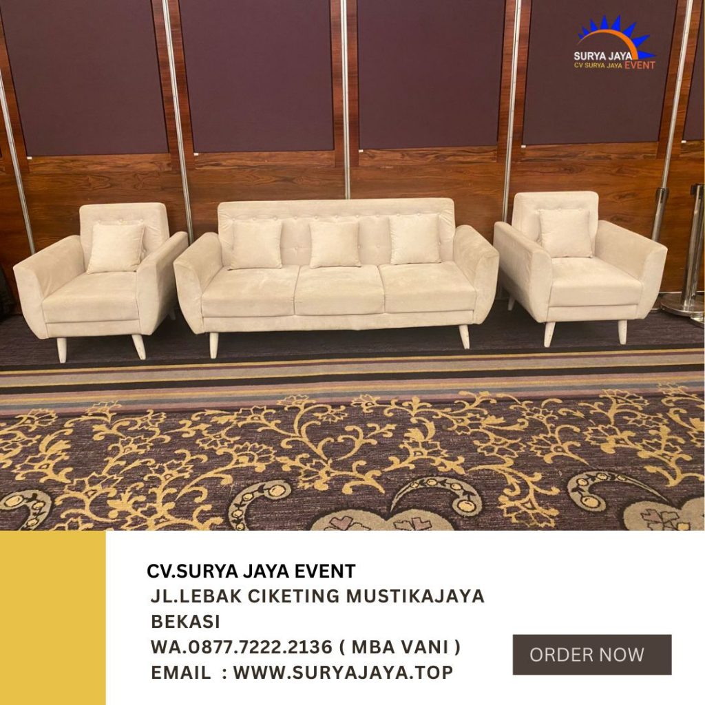 Rental Sofa Cream Minimalis Single Dan Double Di Jakarta